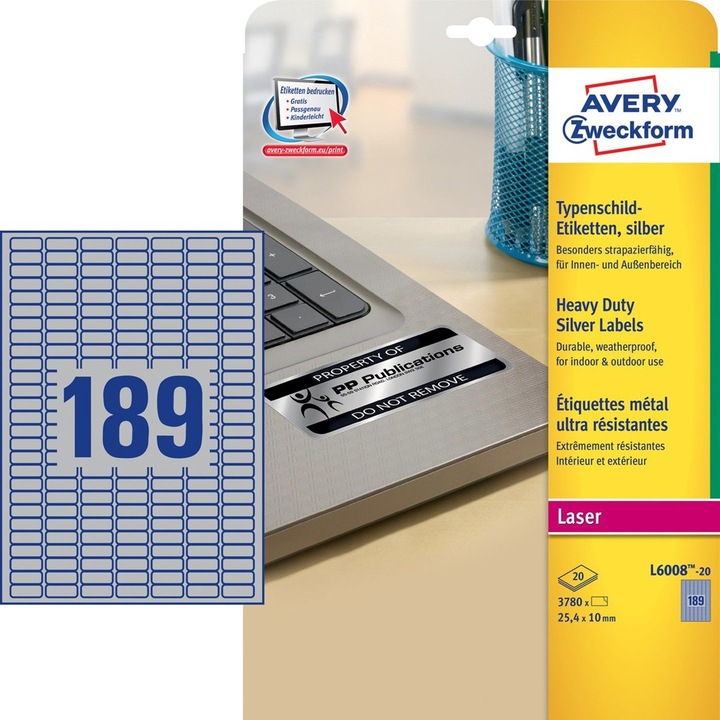 Produktbild Avery Typenschild-Etiketten
