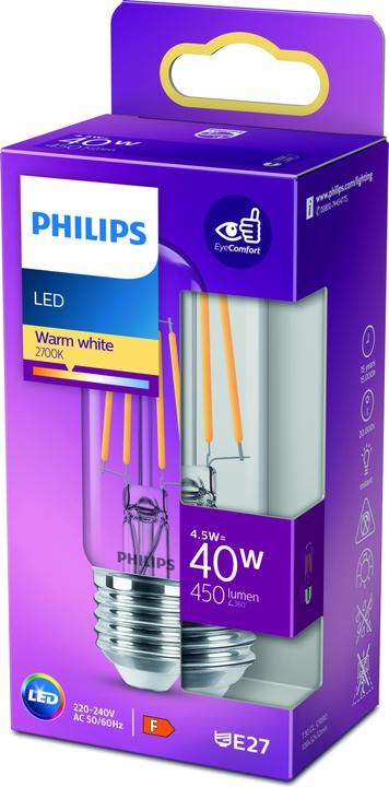 Produktbild Philips Filament LED (E27, 4.50 W, 470 lm, 1 x, F)