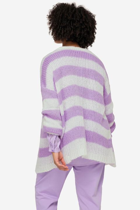 Produktbild Angel of Style Strickjacke, oversized, Blockstreifen, offene Form, V-Ausschnitt, Langarm (54)