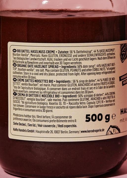 Actual product image KoRo Date hazelnut cream (500 g)