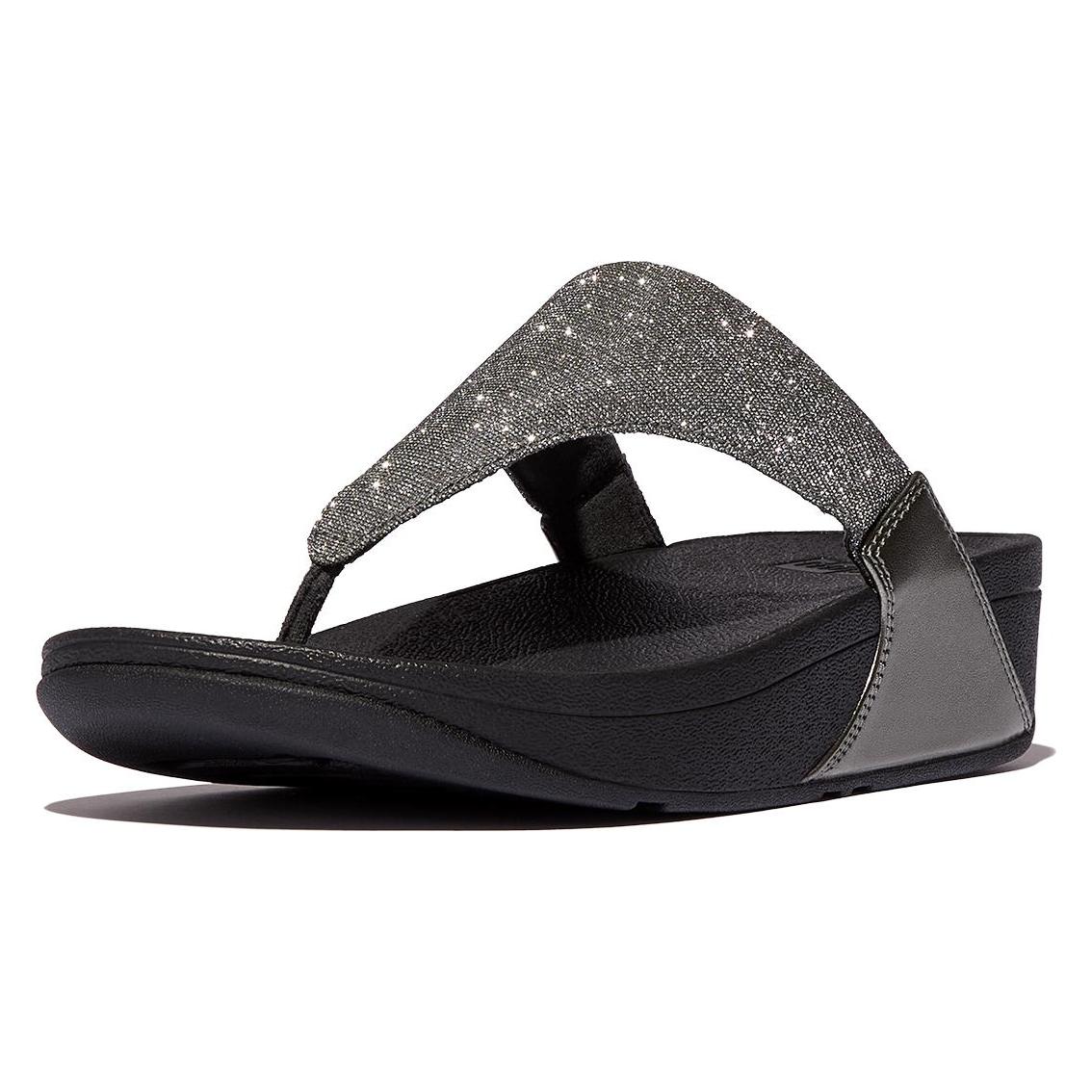 Fitflop, Damen, Sandalen, Lulu Shimmerlux Toe Post Sandals, Silber, (41)