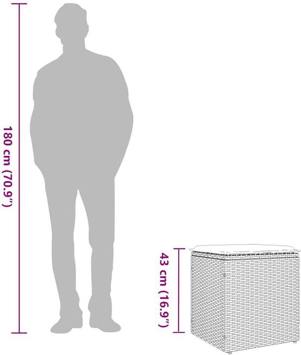 Actual product image vidaXL Gartenhocker