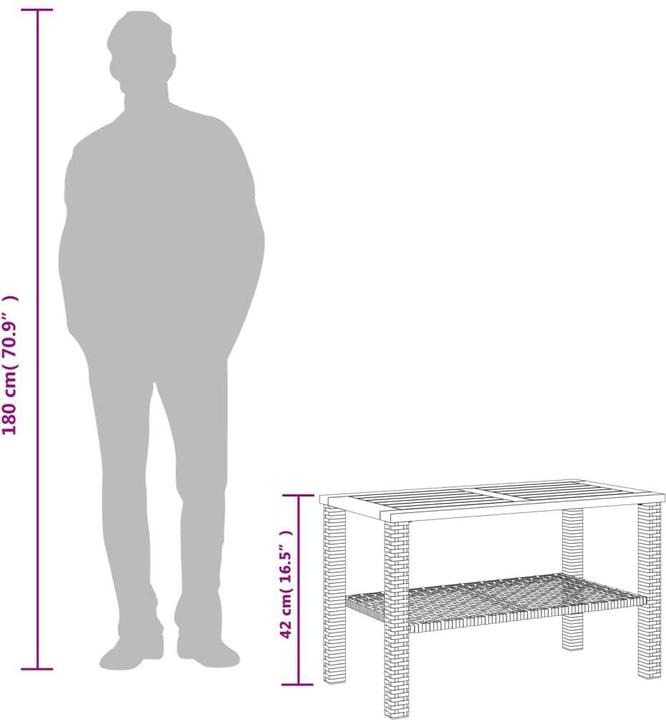 Actual product image vidaXL Garden table (38 cm)