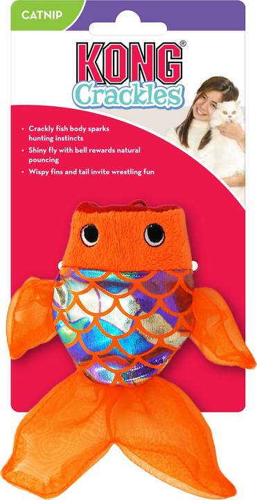Actual product image KONG Cat toy Crackles Gulpz 20 cm, Orange (Catmint toy)