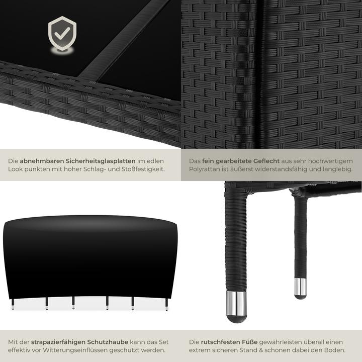 Produktbild tectake Rattan Sitzgruppe Porto