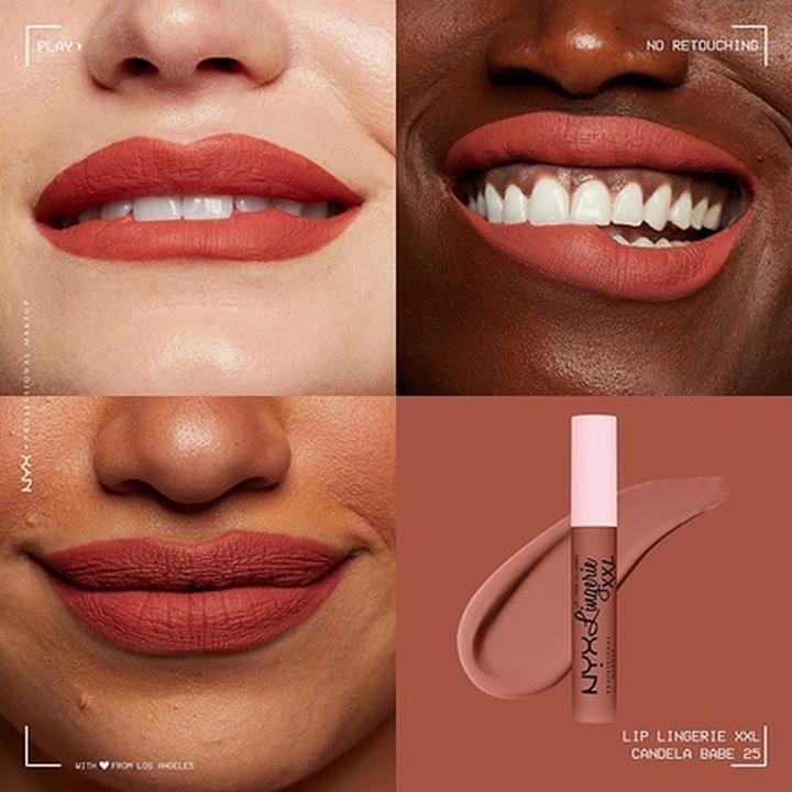Actual product image NYX Professional Make-Up Lip Lingerie XXL Candela Babe (25 Candela Babe)