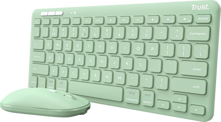 Actual product image Trust Lyra - Draadloos Toetsenbord en Muis - Multi connect - Qwerty US - Groen (US, Cable)