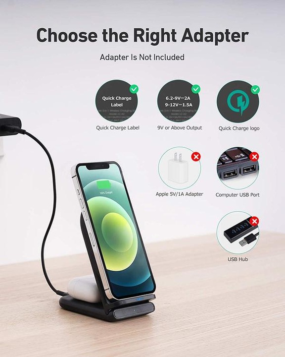 Produktbild Aukey LC-A2 2 in 1 Aircore Charging Station (10 W)