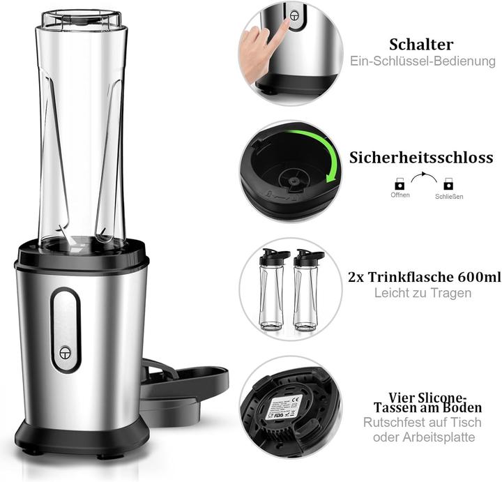 Image du produit Qxmcov Mini Standmixer (500 W)