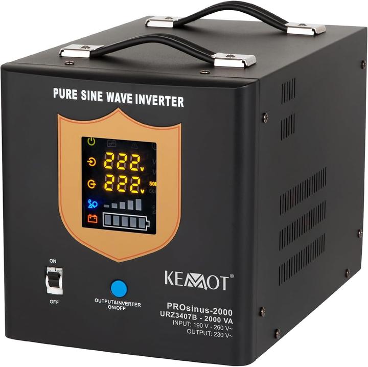 Produktbild Kemo Unterbrechungsfreie Stromversorgung 1200W 12V/230Vac PROsinus-1200 (2000 VA, 1200 W)