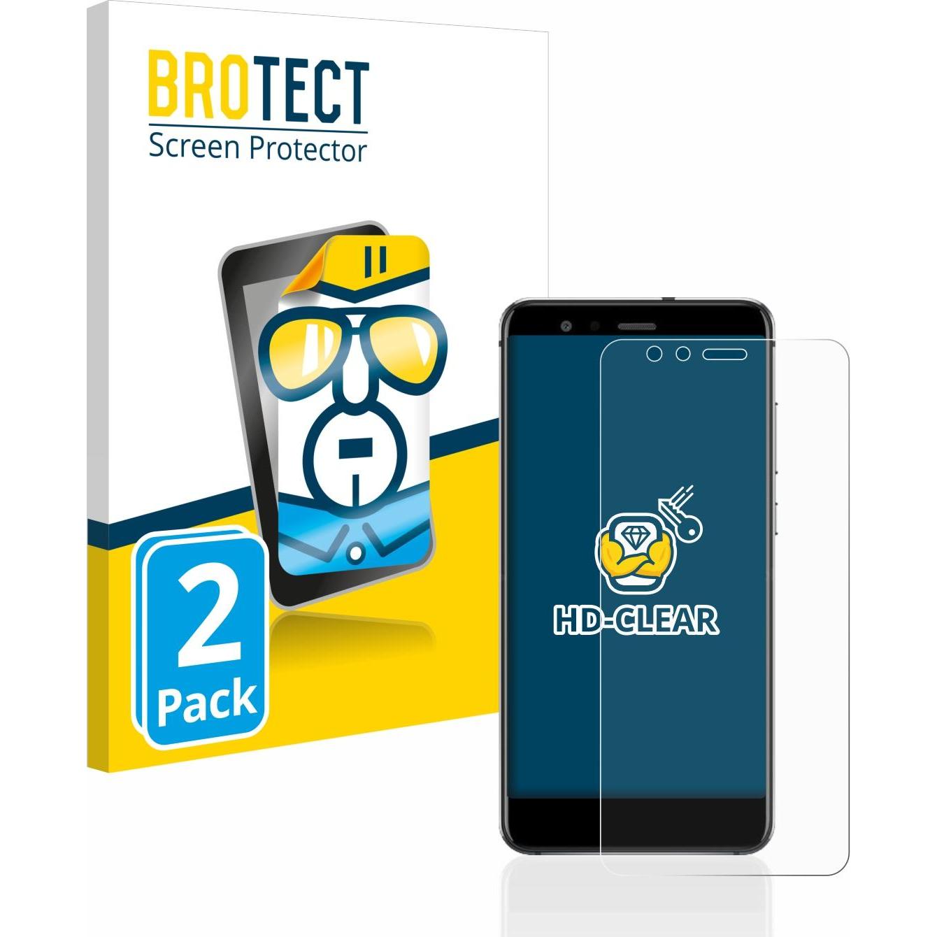 BROTECT Pellicola Trasparente (2 pz., Huawei P10 Lite), Pellicola protettiva smartphone, Trasparente