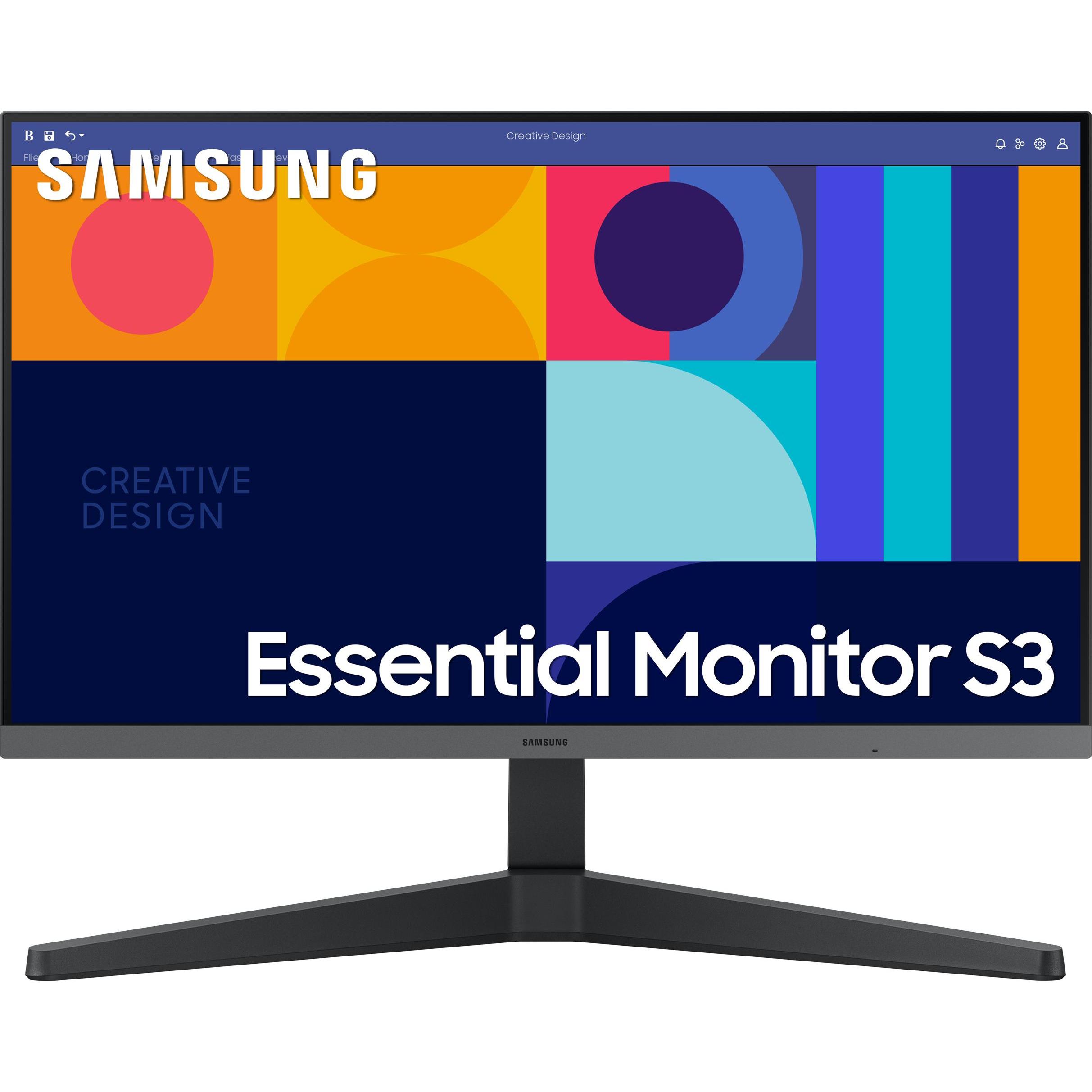 Samsung 24" FHD 1920x1080 100Hz IPS (1920 x 1080 Pixel, 24"), Monitor, Schwarz