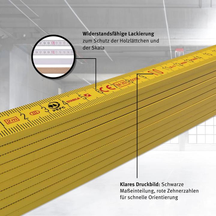 Produktbild Stabila Holz-Gliedermassstab Serie 700 (2 m)