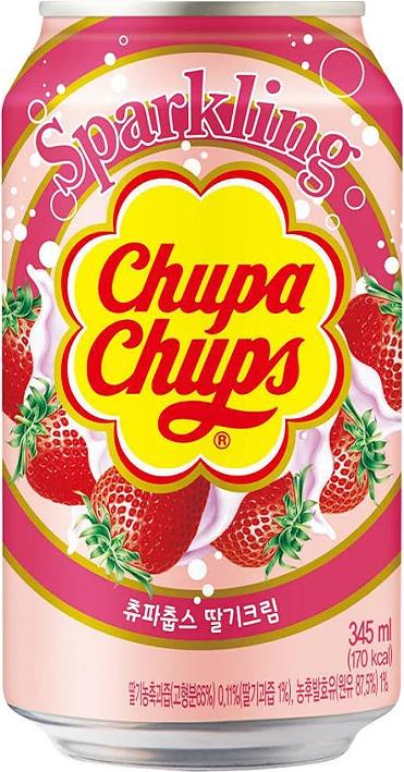 Produktbild Chupa Chups STRAWBERRY Cream Kiste (24 x 35 cl)