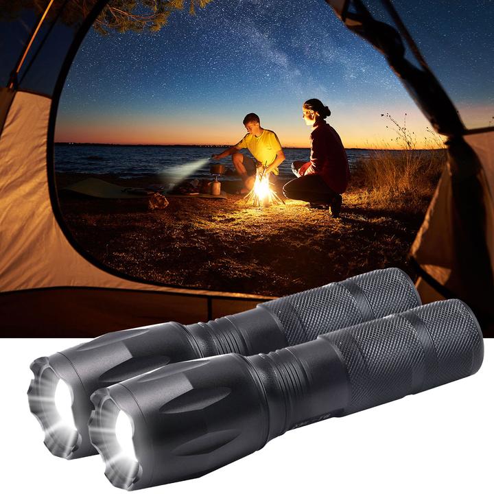 Image du produit Casativo Lot de 2 lampes de poche LED avec Powerbank, 260 Lm, 10 Watt (3.20 cm, 260 lm)