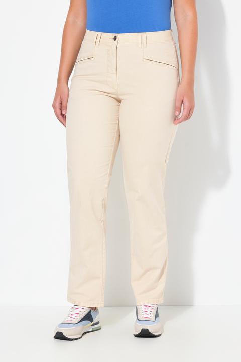 Immagine prodotto Ulla Popken Pantaloni elasticizzati modello Mony con taglio della gamba conico e tasche con zip (56)