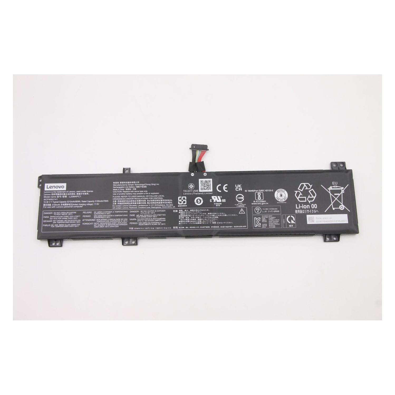 Lenovo FRU Y760 SP/B L20M4PC1 (4 Zellen), Notebook Akku, Schwarz
