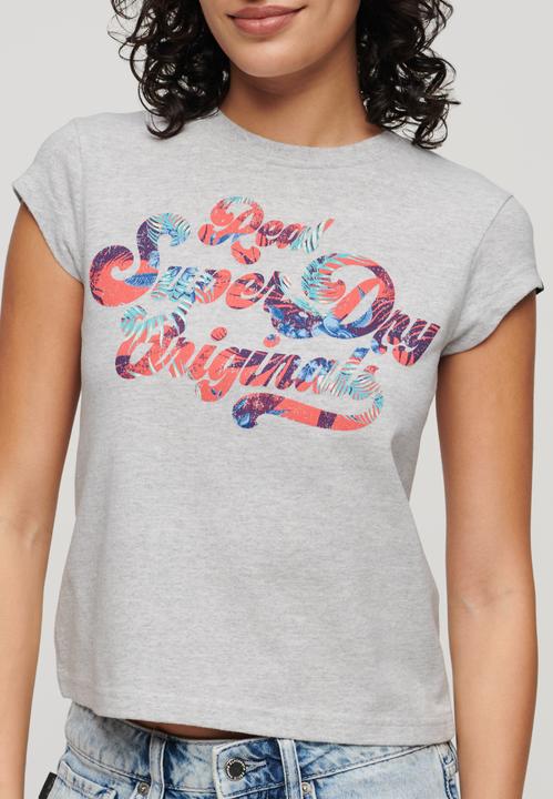 Actual product image Superdry Floral Scripted Cap Slv Tee (40)