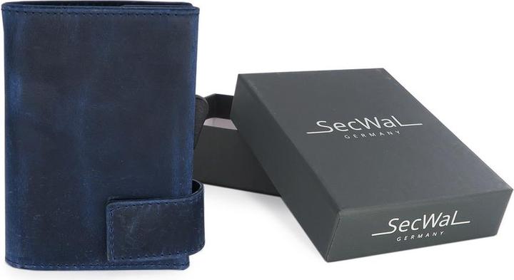 Actual product image SecWal 2 Kartenetui mit Münzfach, blau, 10 Karten, RFID