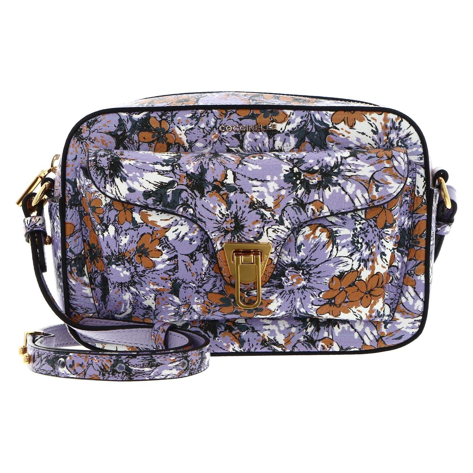 Coccinelle, Damen, Handtasche, Beat Flower Pr Handbag Printed Grained Leather, Mehrfarbig
