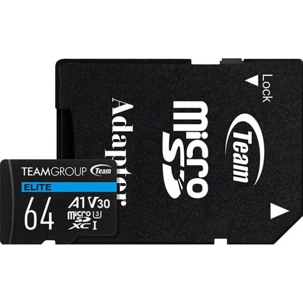 Thumbnail - Team Group Team ELITE A1 - Flash-Speicherkarte (SD-Adapter inbegriffen) (128 GB, microSDXC, U3, UHS-I), Speicherkarte, S...