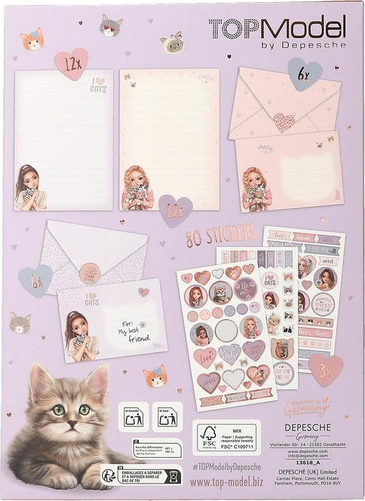 Actual product image Magni DEPESCHE TOPModel Briefpapier CAT LOVE (38 pcs.)