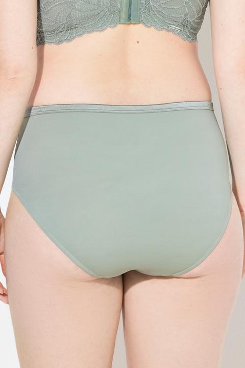 Actual product image Ulla Popken Chevron Lace Inset Stretch Microfiber Panty (46, 48)