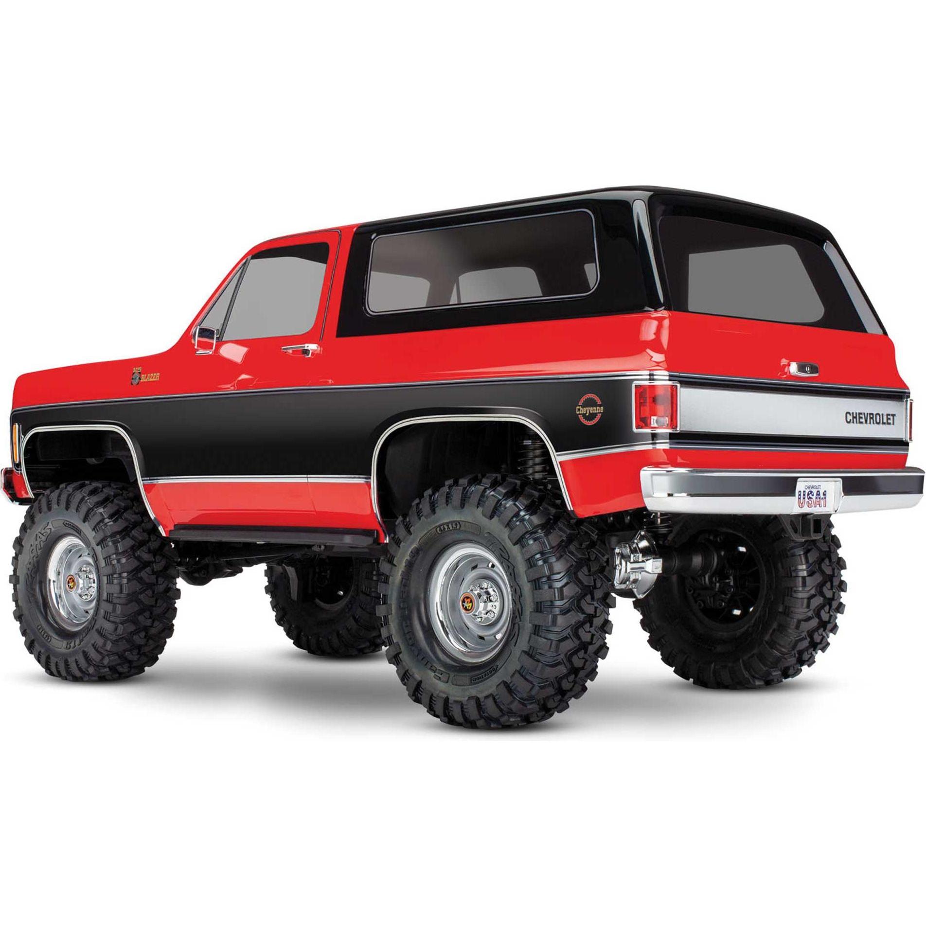 Traxxas TRX-4 79 Chevy Blazer rot/schwarz 1/10 Crawler RTR Brushed, Clipless, ohne Akku und Ladegerä (RTR Ready-to-Run)