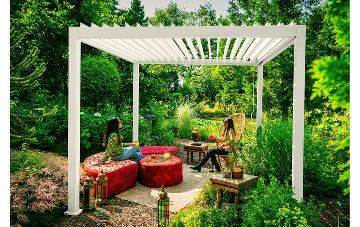 Produktbild Creative Living Alu-Pergola, Weiss, 300 x 300 x 250 cm (300 cm, 300 cm)