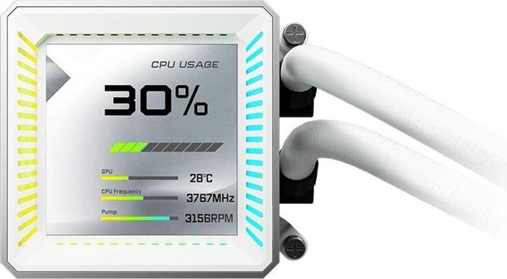 Actual product image AsRock CPC Steel Legend 360 LCD White