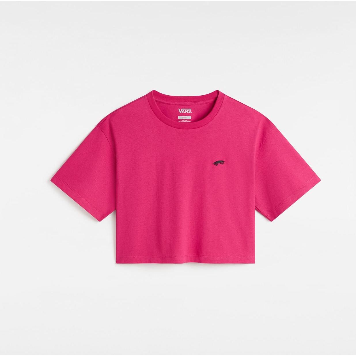 Vans, Damen, Shirt, Women's Salton Relax Crop S/S, Rosa, (XS)