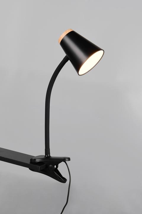 Image du produit Reality LED-Klemmleuchte PONGO, R25831102, 4,5W, 500lm, 3000K, schwarz (500 lm)