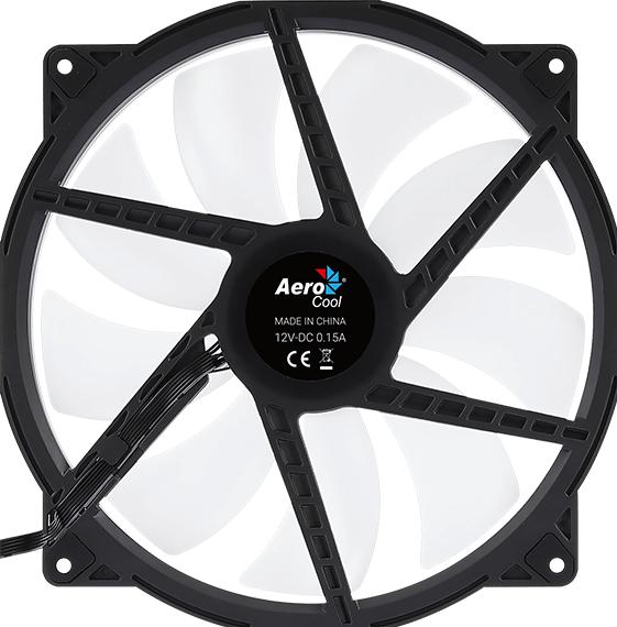 Actual product image AeroCool Duo 20 computer case fan 20 cm black (200 mm, 1 x)