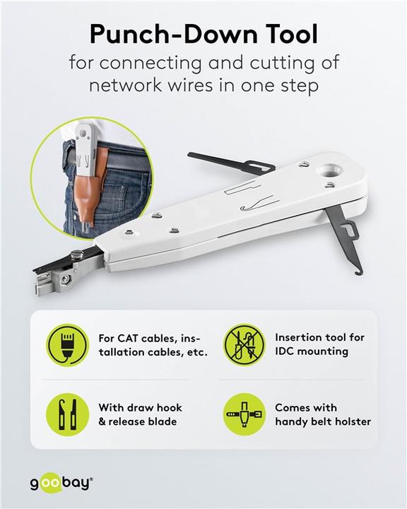 Immagine prodotto Goobay Strumento di attacco LSA Plus con fondina (176 mm)