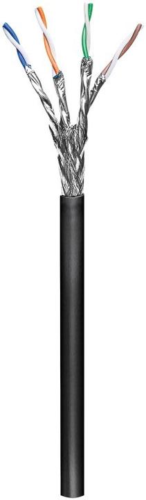 Actual product image Goobay GoobayCat.7 Raw Cable Outdoor Network Cable, S/FTP (PiMF), Black (S/FTP, CAT7, 100 m)