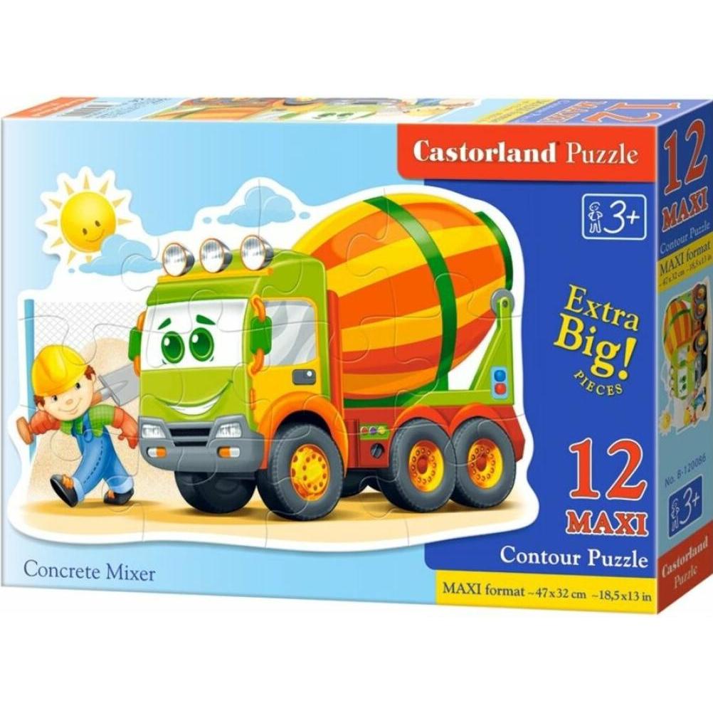 Castorland Concrete Mixer, Puzzle 12 Teile maxi (12 Teile)