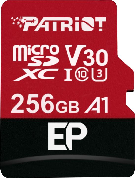 Patriot EP Pro PEF256GEP31MCX (256GB, Class 10, Class U3, Memory Card) (256 GB, microSDXC, U3)
