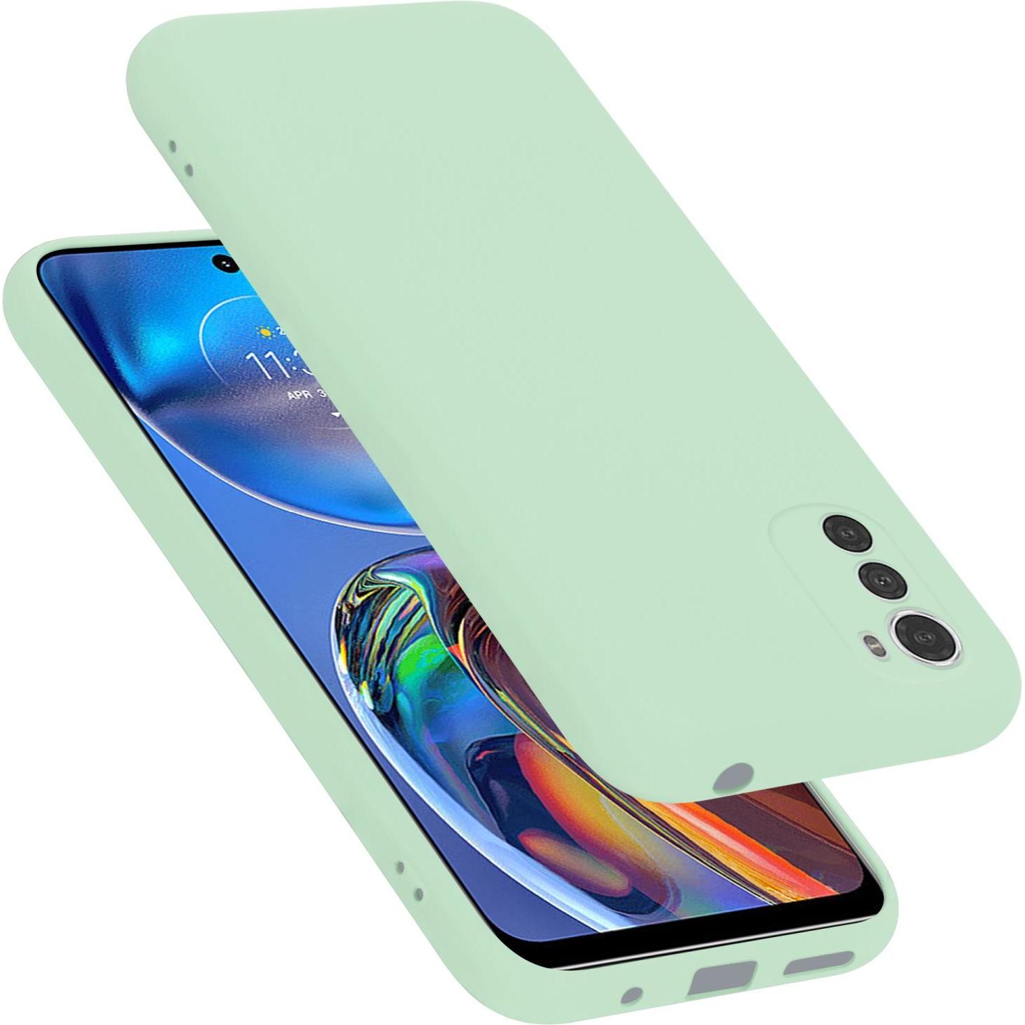Cadorabo TPU Liquid Silicone Case Hülle für Motorola MOTO E32 4G / E32S (Motorola Moto E32s), Smartphone Hülle, Grün