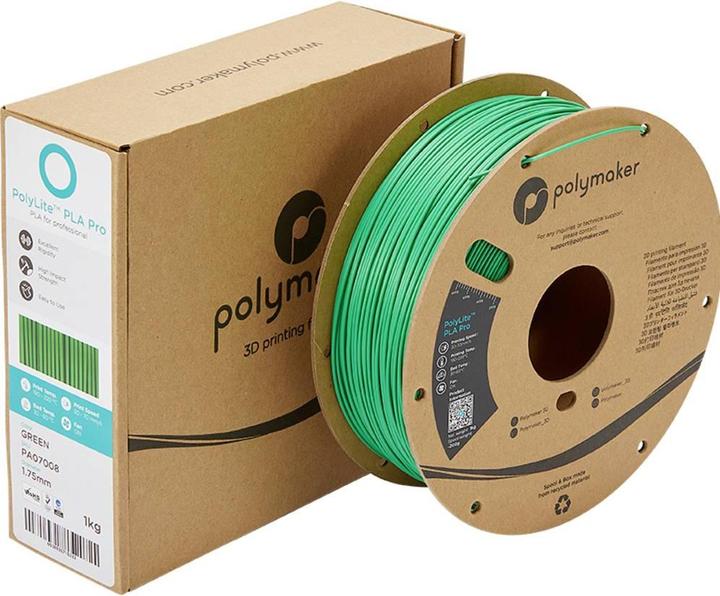 Immagine prodotto Polymaker PolyLite PLA PRO Verde 1,75 mm 1 kg (1.75 mm, 1000 g)