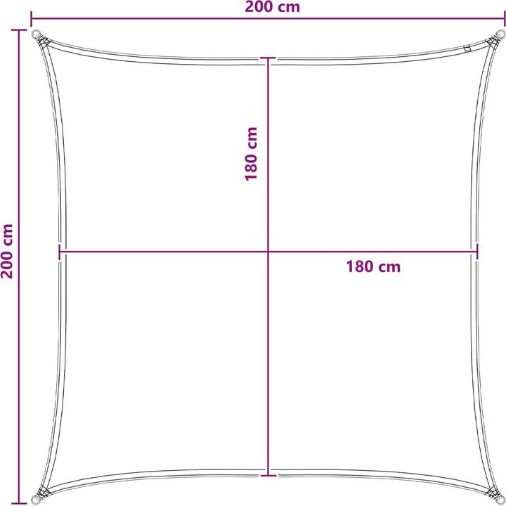 Produktbild vidaXL Sonnensegel (200 x 200 cm)