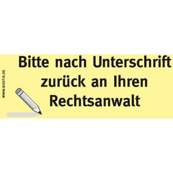 Thumbnail - Bizstix, Haftnotiz, Notiz 'Rechtsanwalt' 75x35mm
