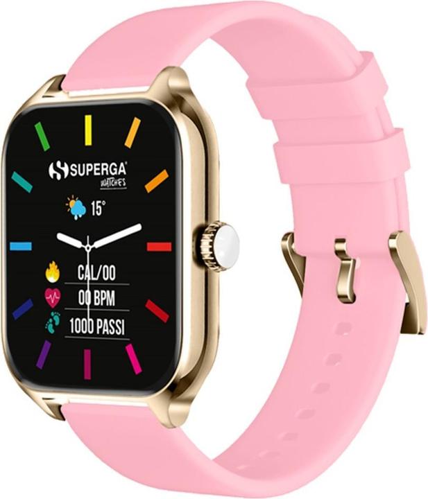 Immagine prodotto Superga Alluminio Oro Quadrata Silicone Rosa (42 mm)