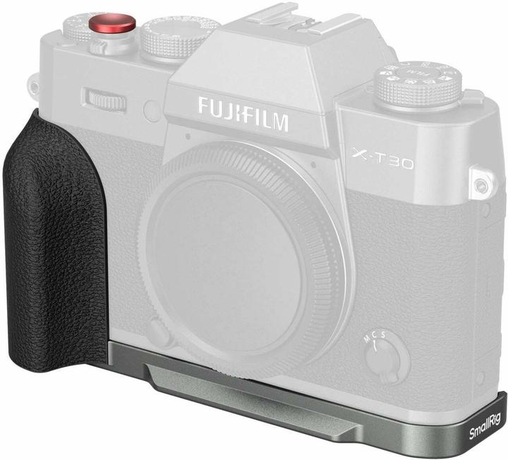 Immagine prodotto SmallRig 5665 L-Shaped Mount Plate with Silicone Handle FUJIFILM X-T30 / X-T30 II / X-T30 III (Charcoal Silv) (Gabbietta)
