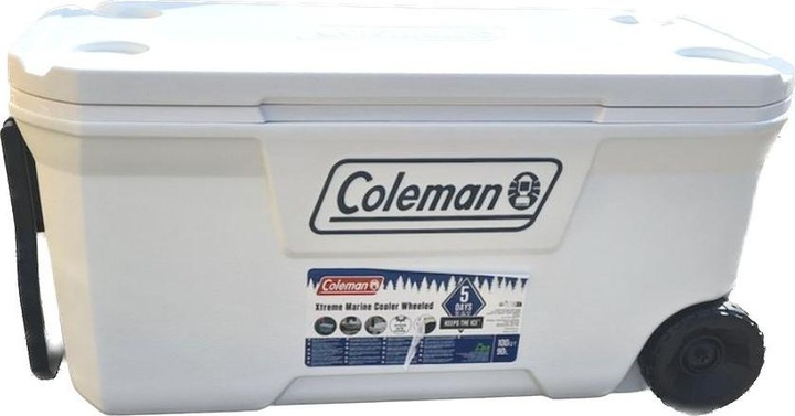 Produktbild Coleman 2000037402 Xtreme Wheeled 100 Qt Kühlbox mit Rollen 94 Liter blau (94 l)