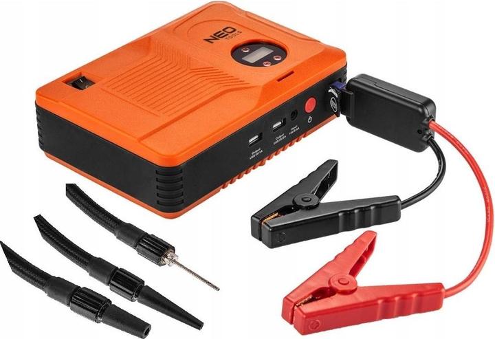 Actual product image Neo Tools Boot unit (Jumpastarter unit, power supply - 14Ah, compressor 3.5BAR, flashlight) (400 A, 14000 mAh)