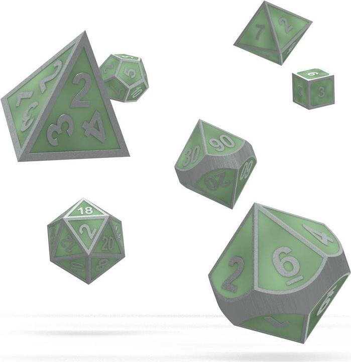 Actual product image Oakie Doakie Dice Dice RPG Dice Set: Druid's Blaze Glow in the Dark