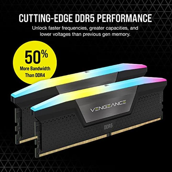 Actual product image Corsair Vengeance RGB (2 x 32GB, 7000 MHz, DDR5 RAM, U-DIMM)