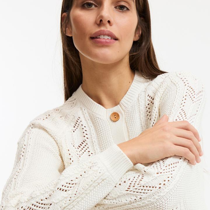 Produktbild La Redoute Collections Cardigan aus Pointelle-Strick (S)