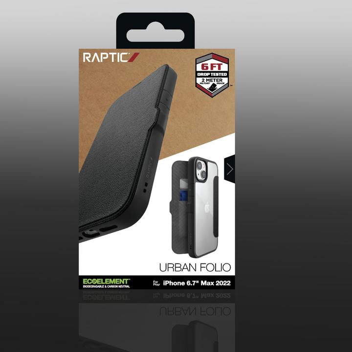 Actual product image X-Doria Raptic Urban Folio Case for iPhone 14 Plus Black Flip Cover (Apple iPhone 14 Plus)