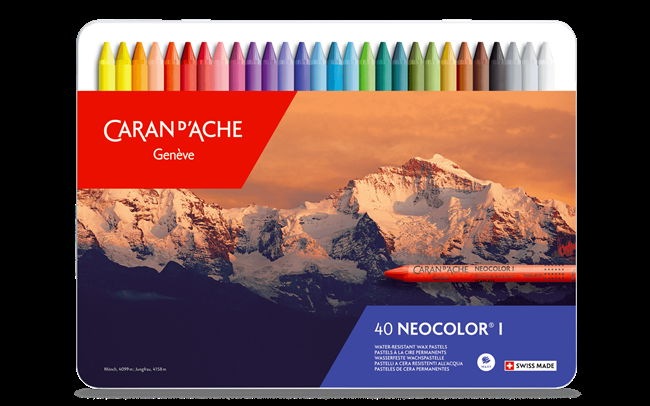 Produktbild Caran d'Ache Neocolor I Metallschachtel (Mehrfarbig, 40 x)